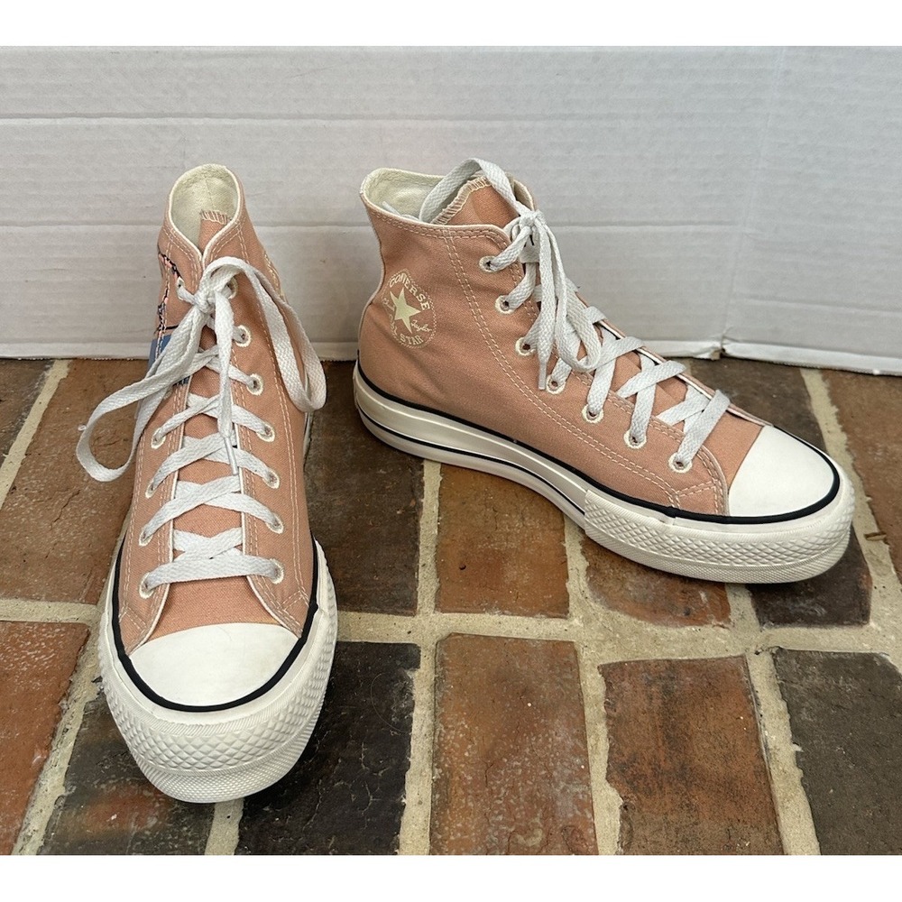 Converse All Star Millie Bobby Brown MBB High Top Sneakers Pink Platform Wms 7.5 - Picture 2 of 7